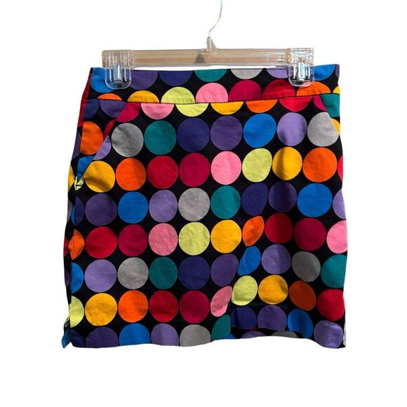 Loudmouth Ladies Sz 4 Disco Balls Golf Skort Built-In Short Stretch Cotton Multi - Picture 1 of 4